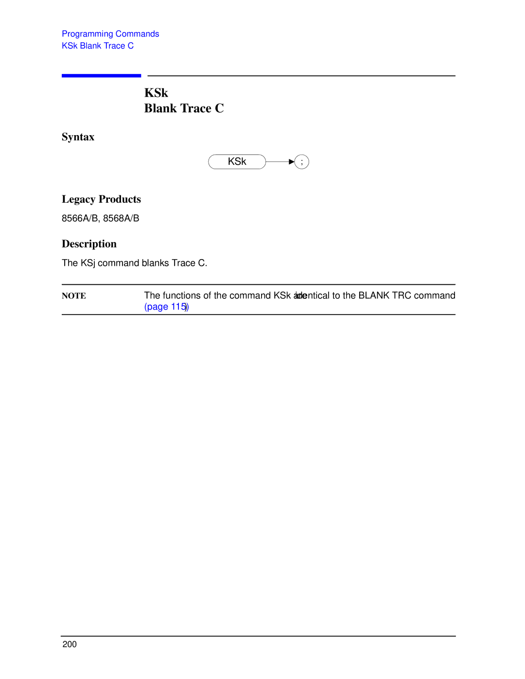 Agilent Technologies N9030a manual KSk Blank Trace C 