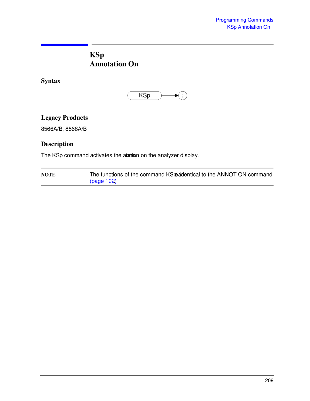 Agilent Technologies N9030a manual KSp Annotation On 