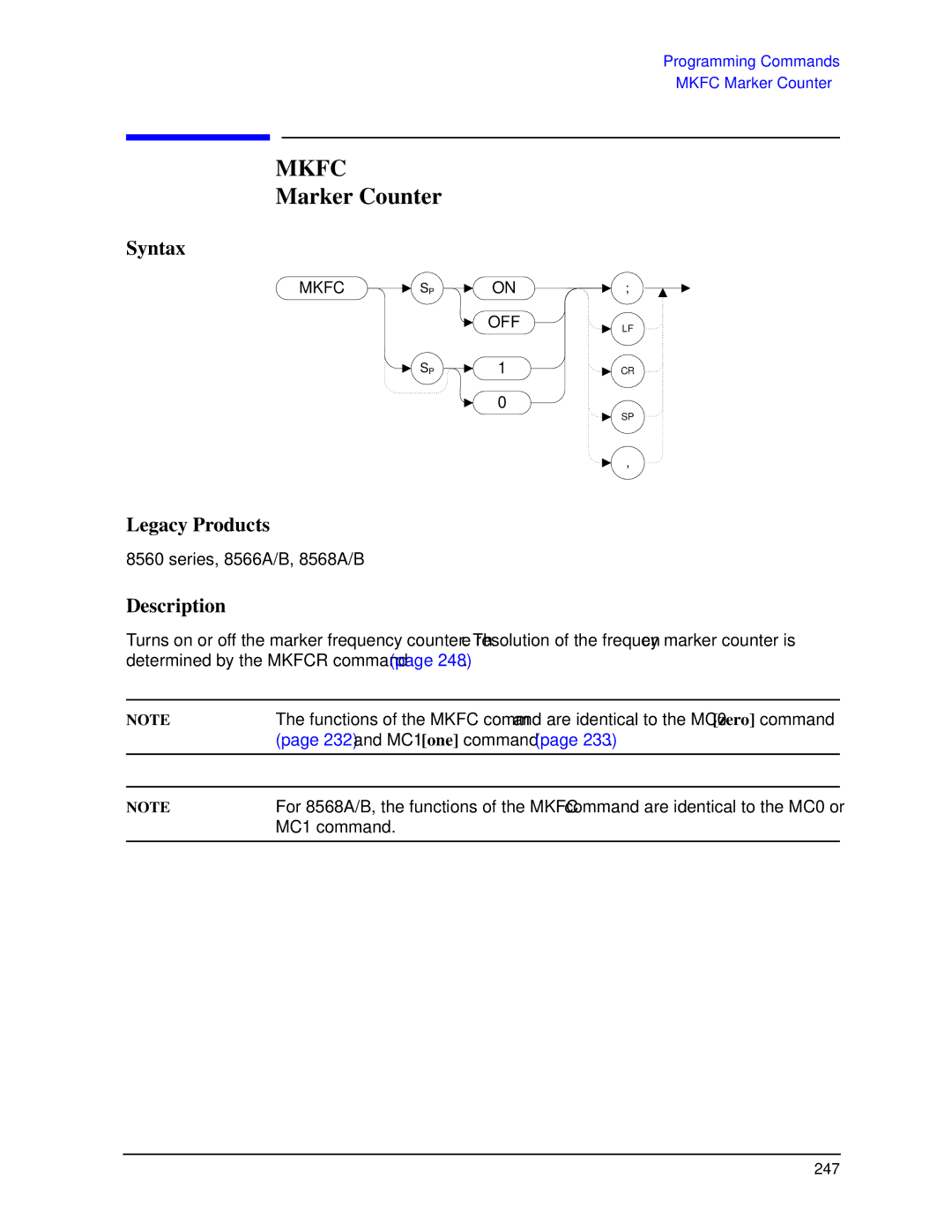 Agilent Technologies N9030a manual Mkfc, Marker Counter 