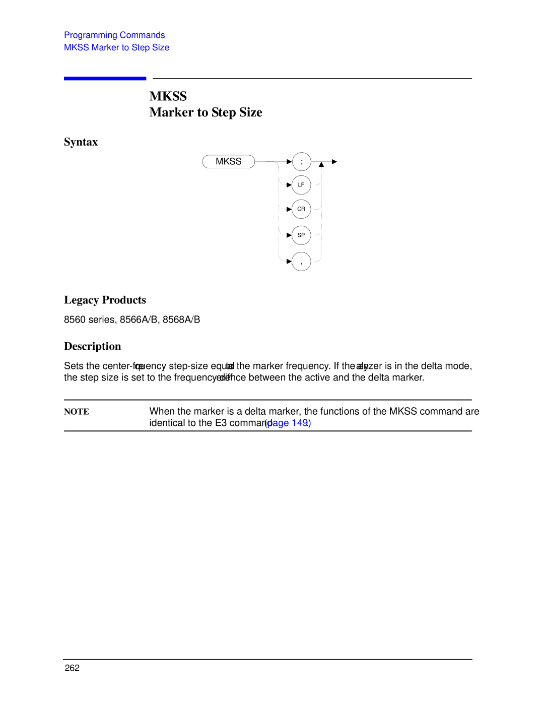 Agilent Technologies N9030a manual Mkss, Marker to Step Size 