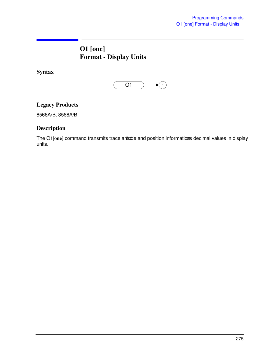 Agilent Technologies N9030a manual O1 one Format Display Units 