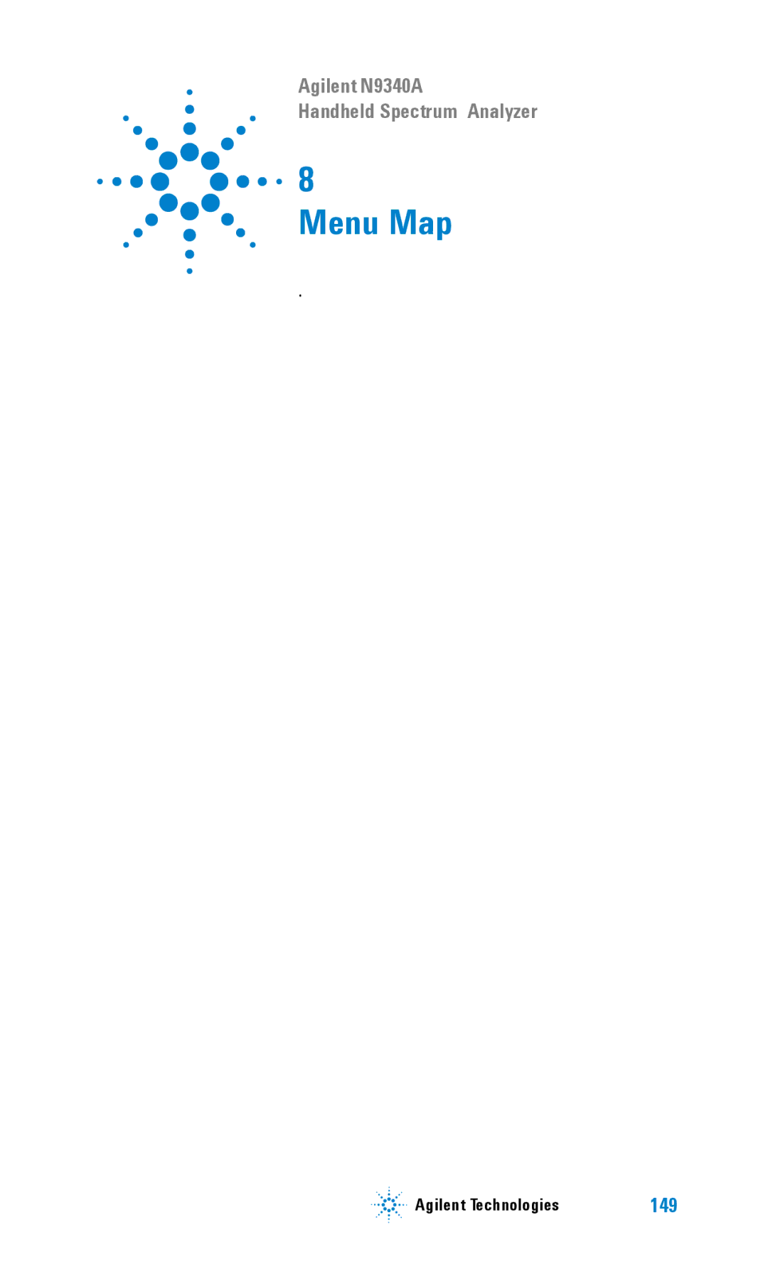 Agilent Technologies N9340A manual Menu Map 