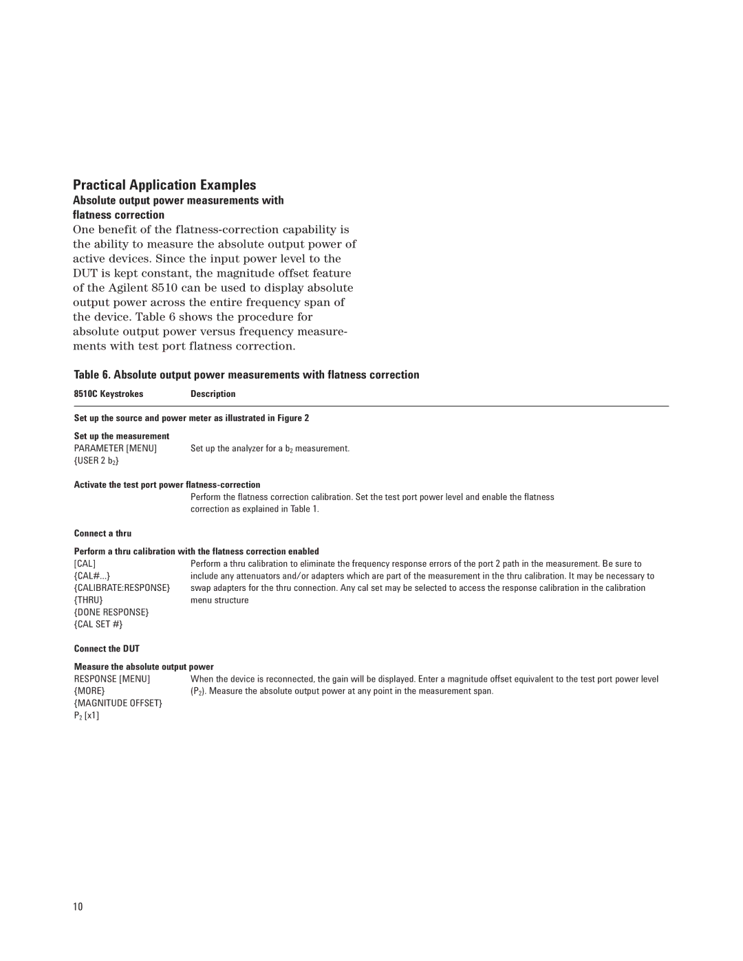 Agilent Technologies PN 8510-16 manual Practical Application Examples, 8510C Keystrokes 