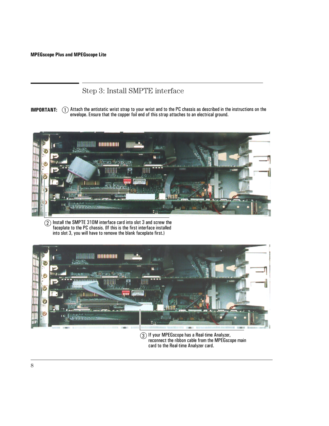 Agilent Technologies SMPTE 310M manual Install Smpte interface 