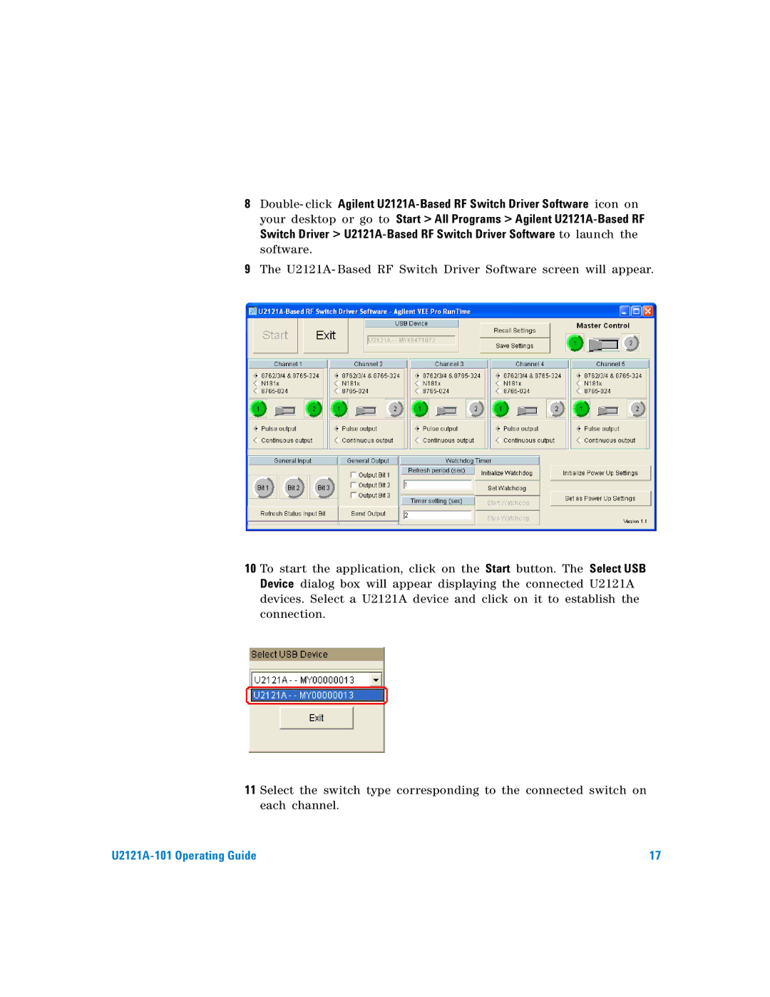 Agilent Technologies manual U2121A-101 Operating Guide 