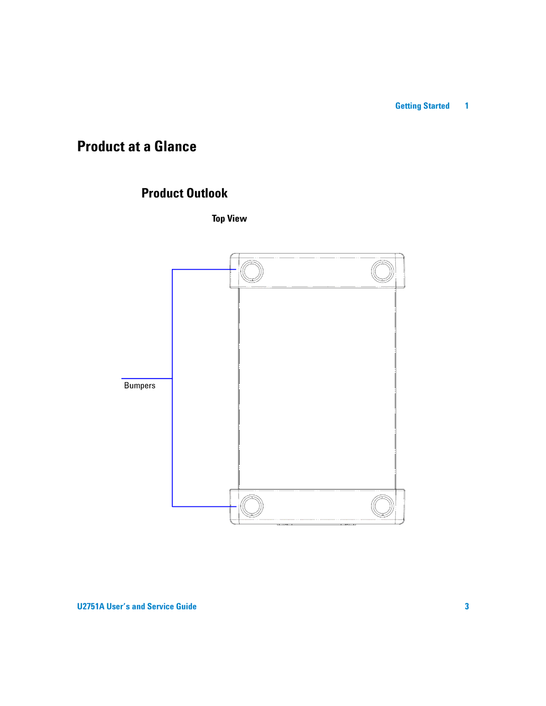 Agilent Technologies U2751A manual Product at a Glance, Product Outlook, Bumpers 