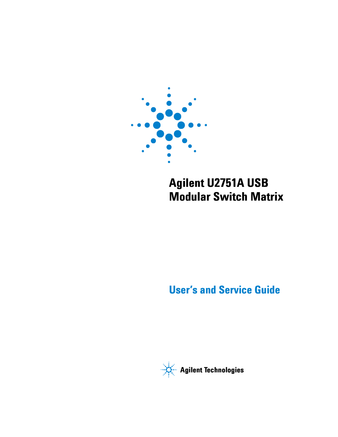Agilent Technologies U2751A manual Agilent Technologies, User’s and Service Guide 
