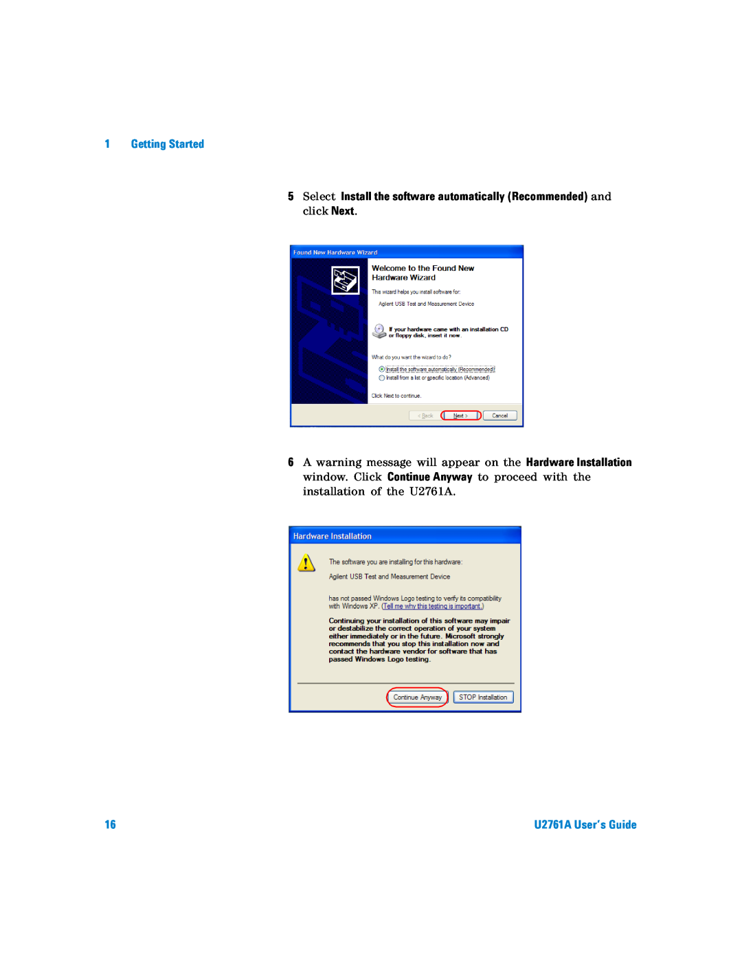 Agilent Technologies manual Getting Started, U2761A User’s Guide 