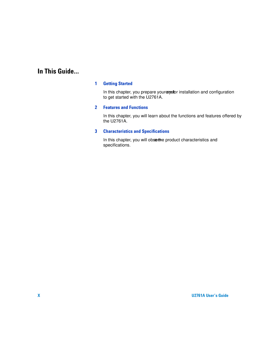 Agilent Technologies U2761A manual This Guide… 