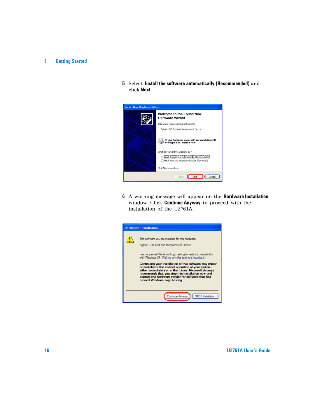 Agilent Technologies U2761A manual Getting Started 