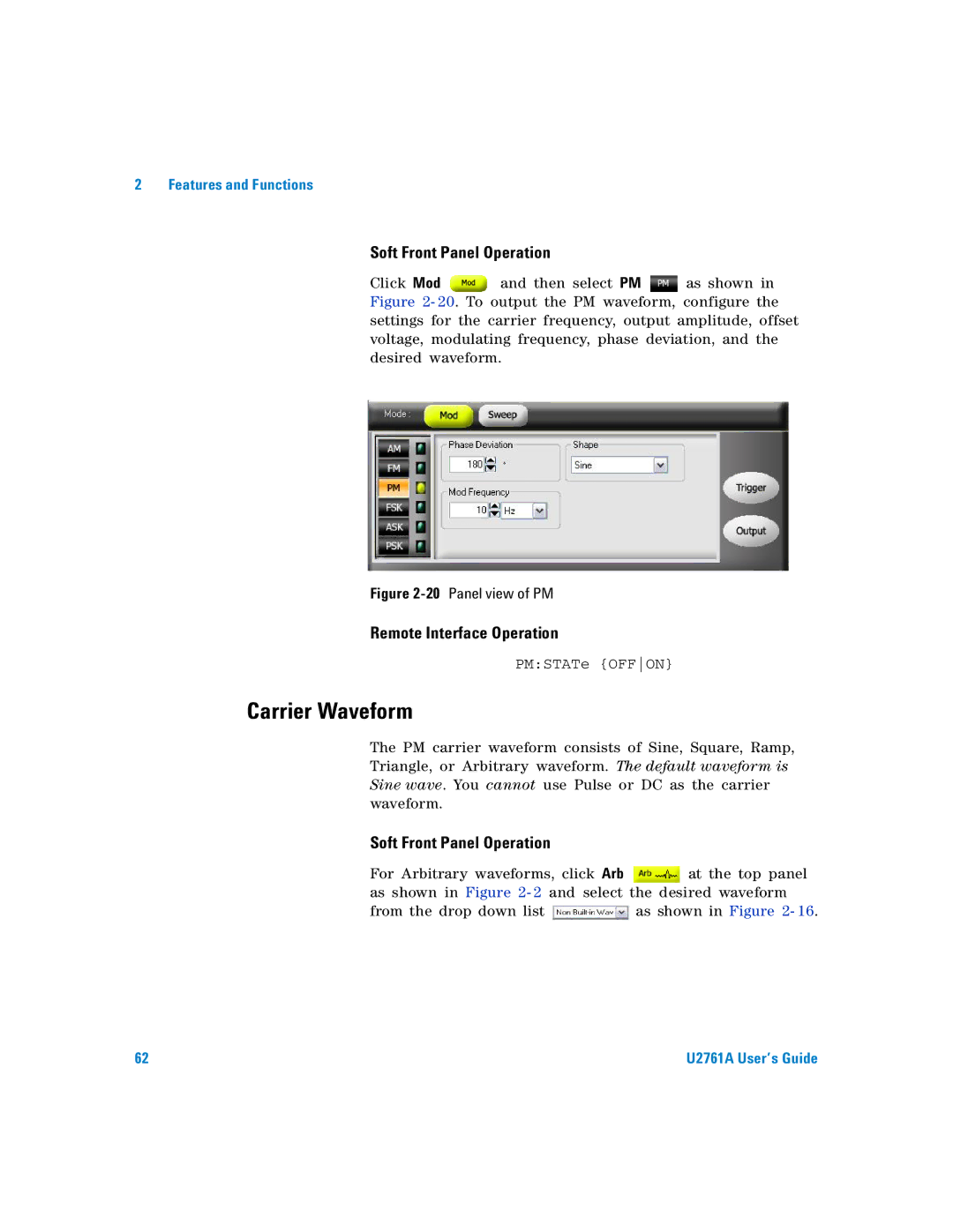 Agilent Technologies U2761A manual PMSTATe Offon 