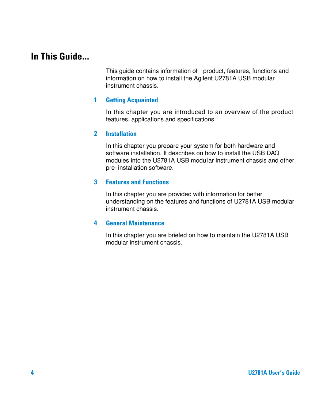 Agilent Technologies U2781A manual This Guide… 