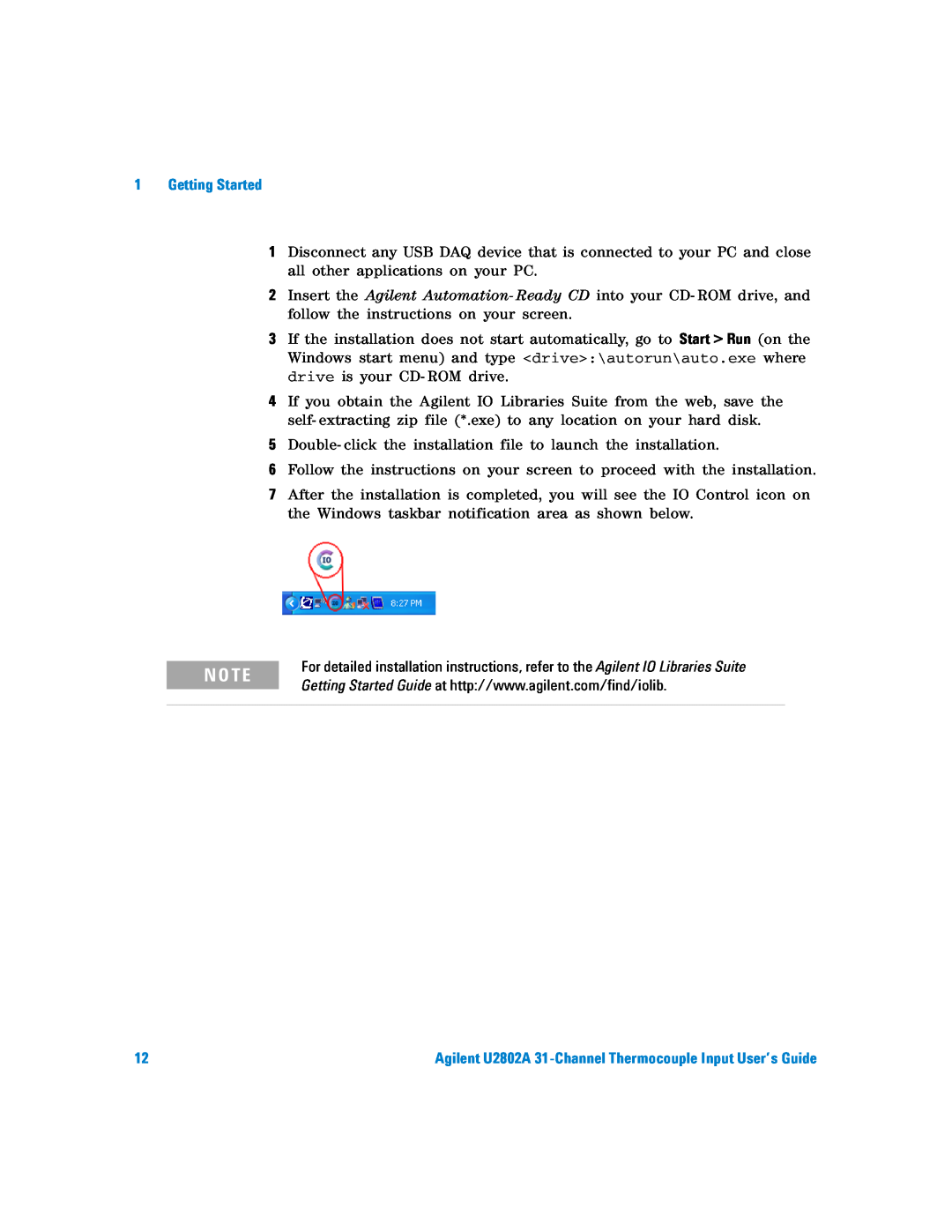 Agilent Technologies U2802A manual N O Te, Getting Started 