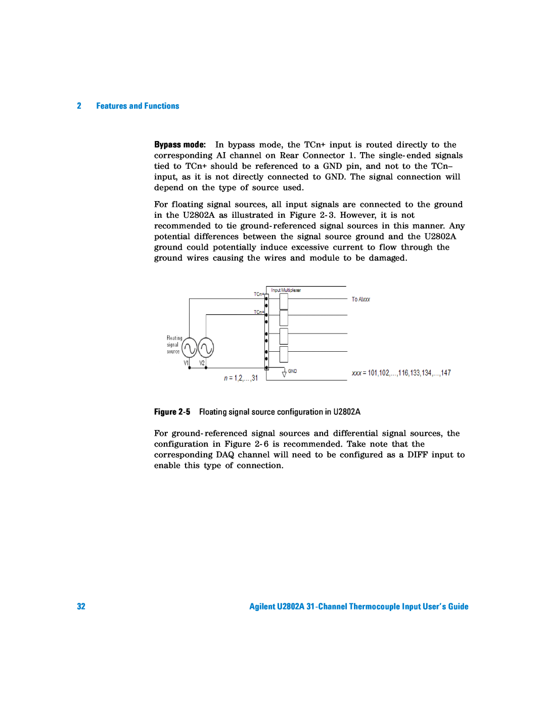Agilent Technologies U2802A manual Features and Functions 