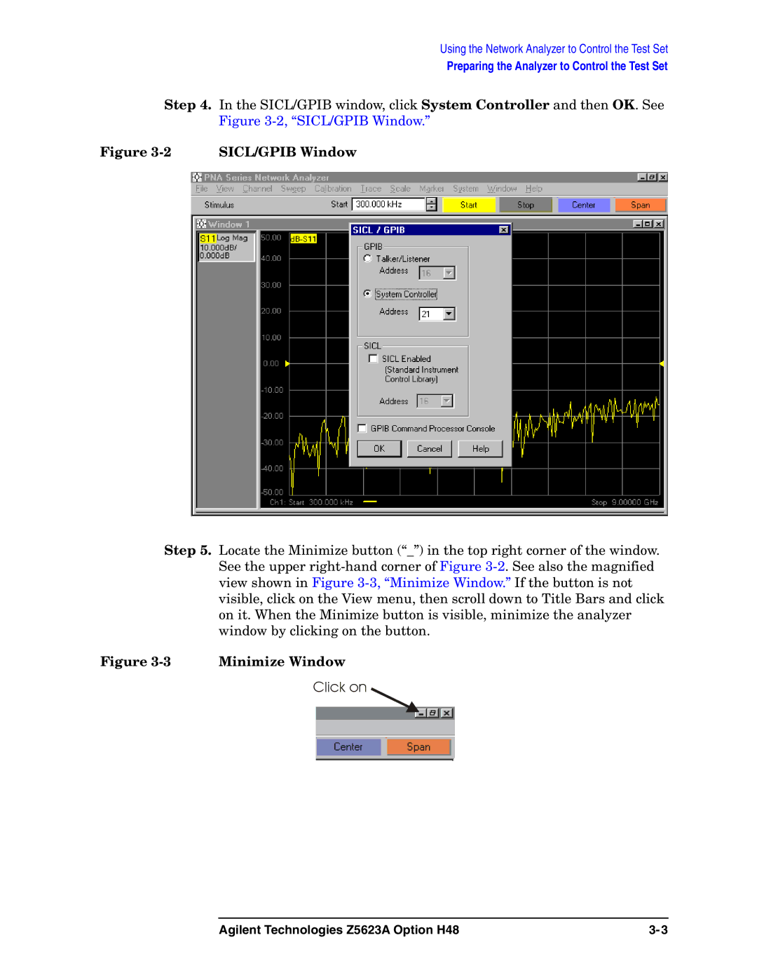 Agilent Technologies Z5623A manual SICL/GPIB Window 