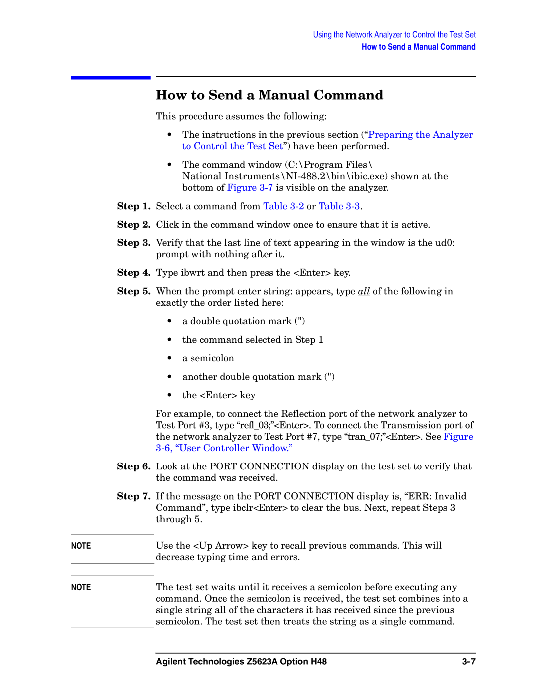 Agilent Technologies Z5623A manual How to Send a Manual Command, Step 