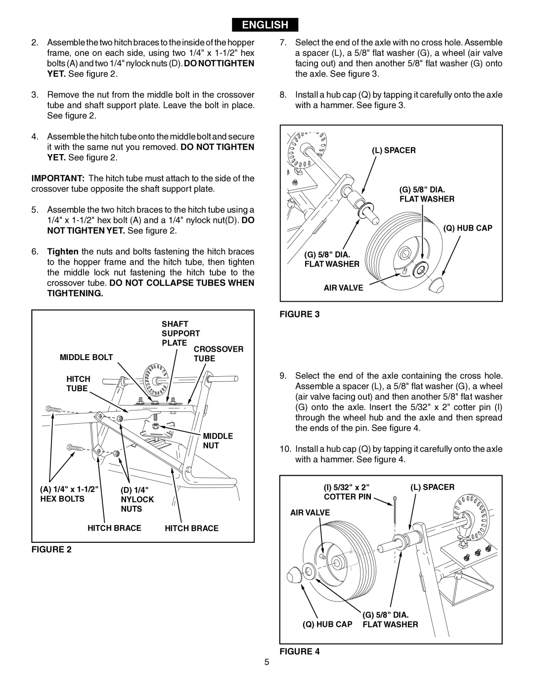 Agri-Fab 45-02114 owner manual Tightening 