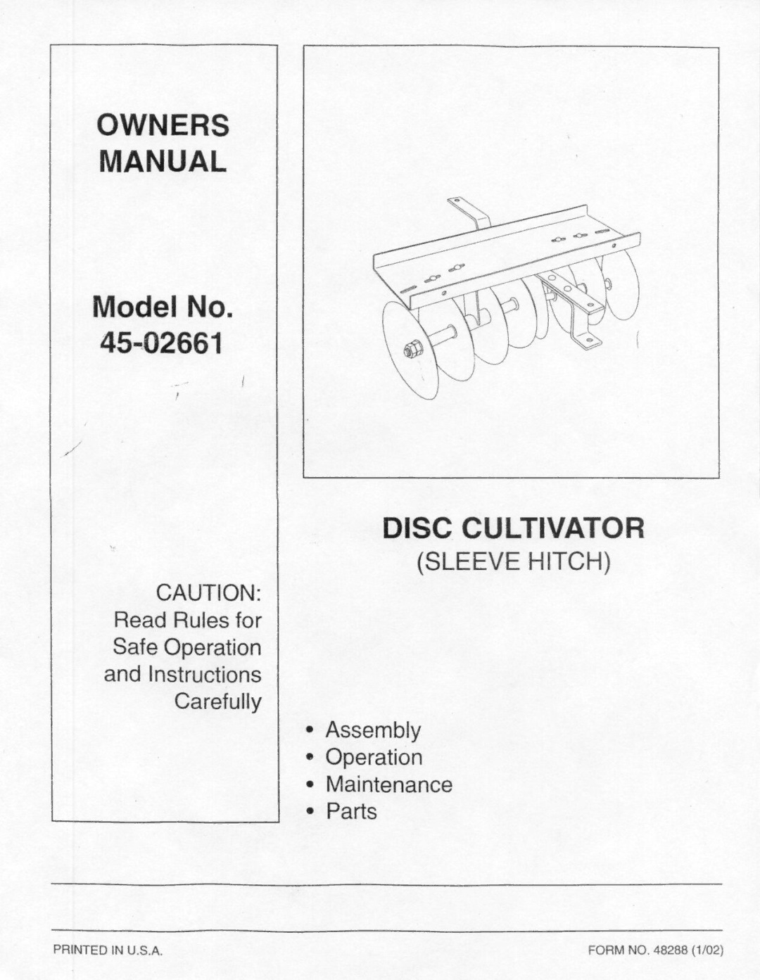 Agri-Fab 45-02661 manual 