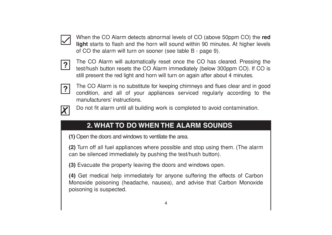 Aico Ei 220EN, Ei 225EN manual What to do When the Alarm Sounds 