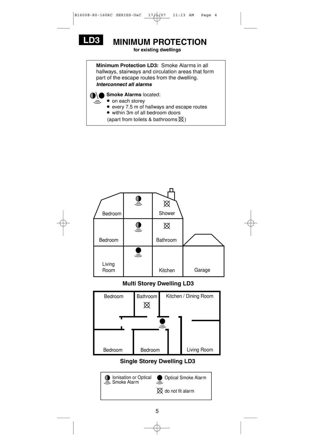 Aico Ei166RC, Ei164RC, Ei168RC, Ei161RC manual Multi Storey Dwelling LD3, Single Storey Dwelling LD3 