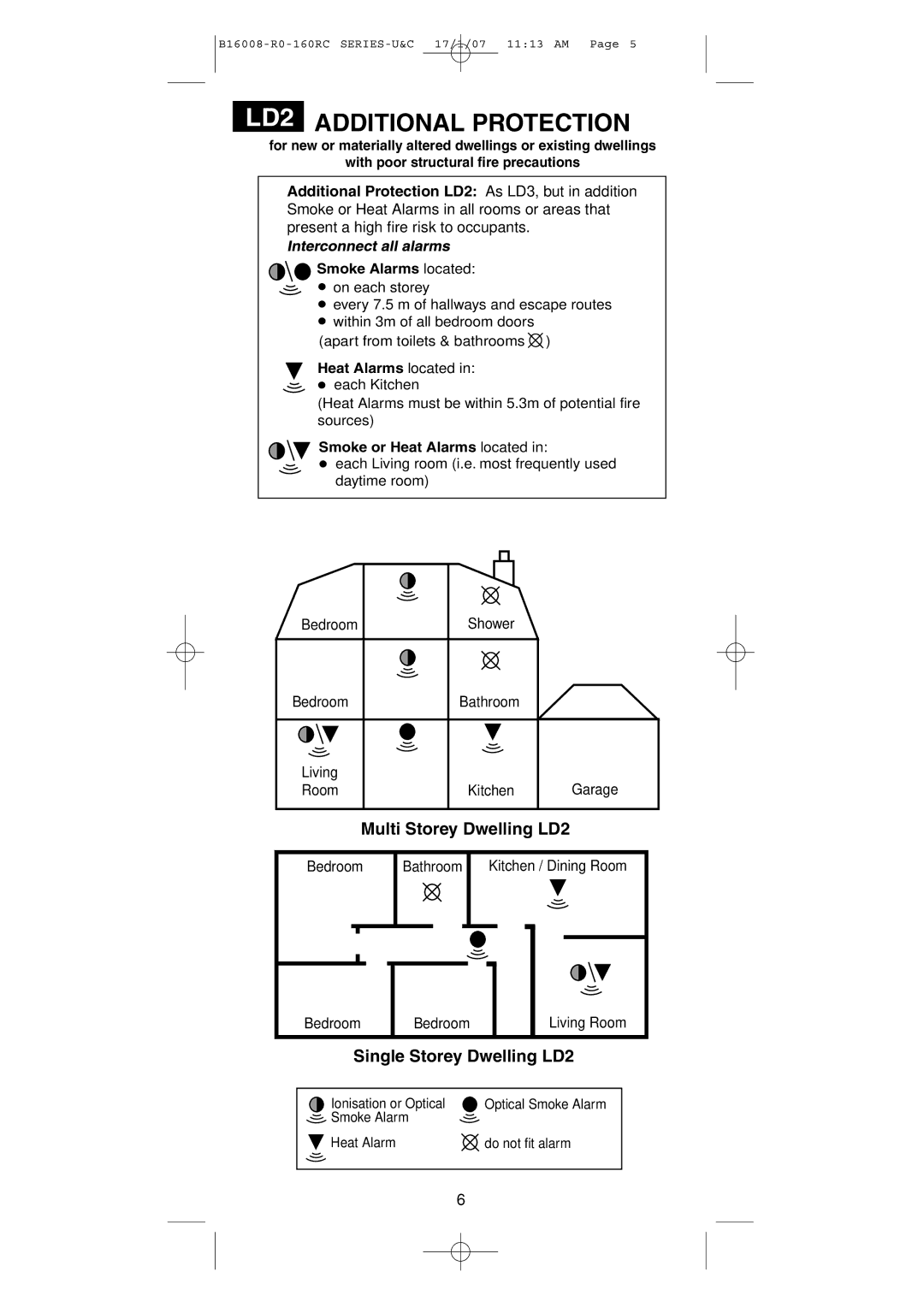 Aico Ei164RC, Ei166RC, Ei168RC, Ei161RC manual Multi Storey Dwelling LD2, Single Storey Dwelling LD2 