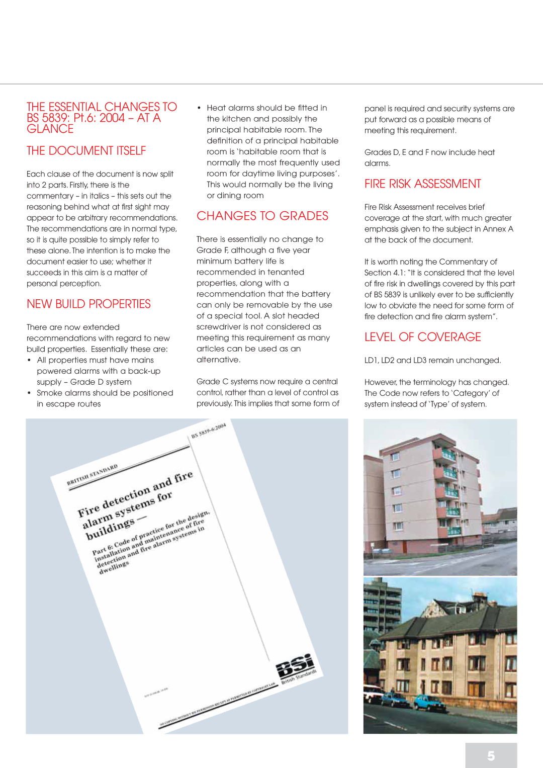 Aico RFD manual Document Itself, NEW Build Properties, Changes to Grades, Fire Risk Assessment, Level of Coverage 