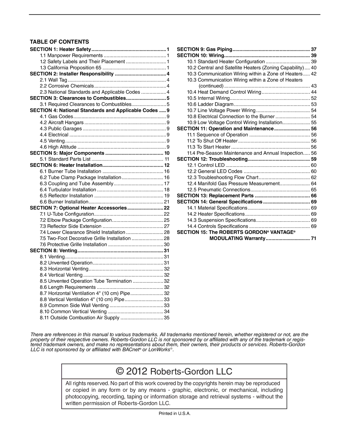 Aiko CTH3-115, CTH3-150, CTH3-80, CTH3-200 service manual Roberts-Gordon LLC 