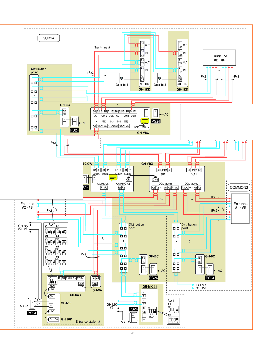 Aiphone 0207 AIC operation manual SW1 