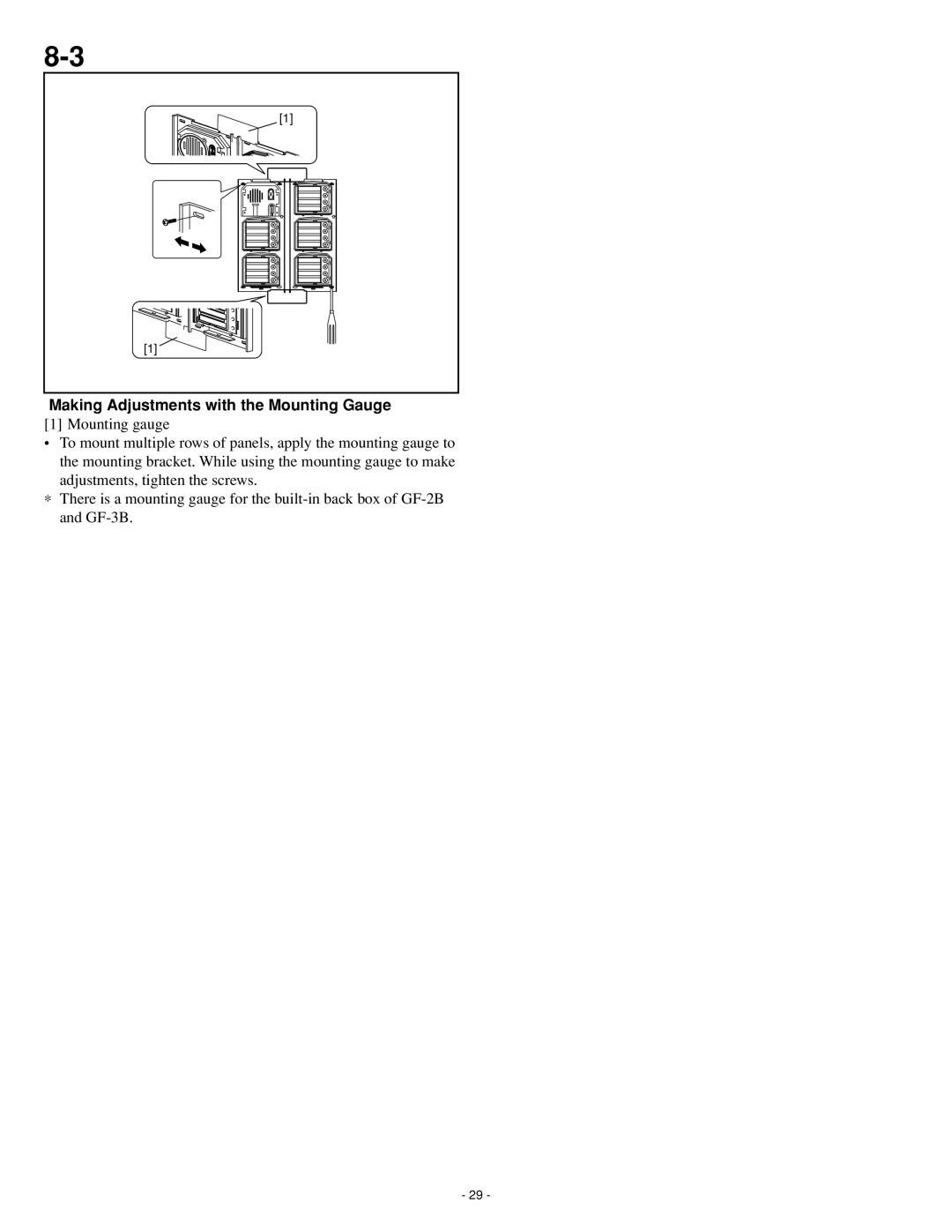 Aiphone 0207 AIC operation manual Making Adjustments with the Mounting Gauge 