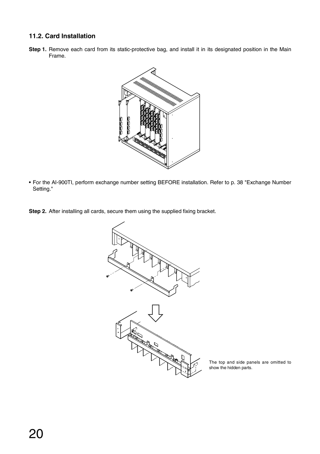 Aiphone AI-900 installation manual Card Installation 