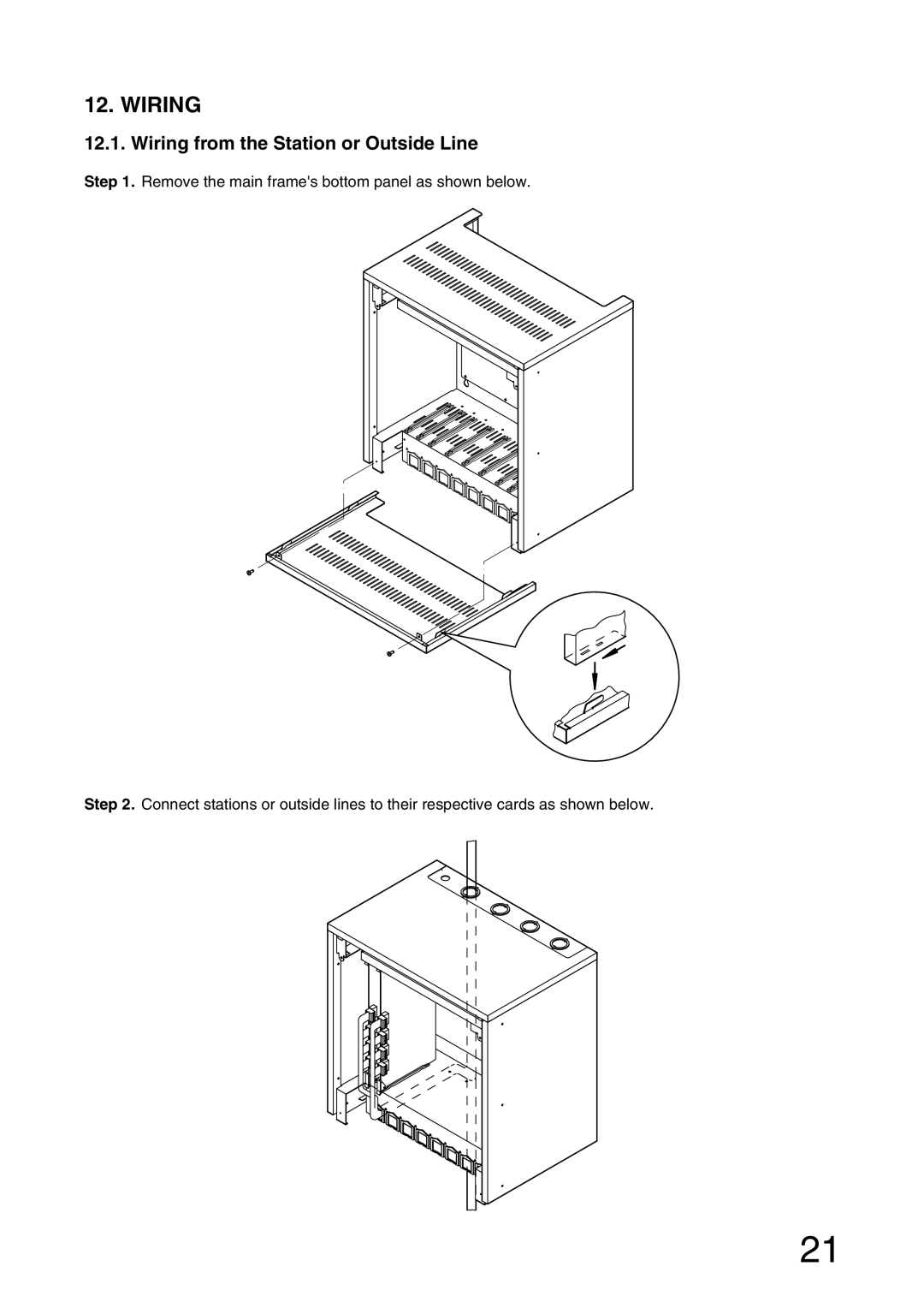 Aiphone AI-900 installation manual Wiring from the Station or Outside Line 