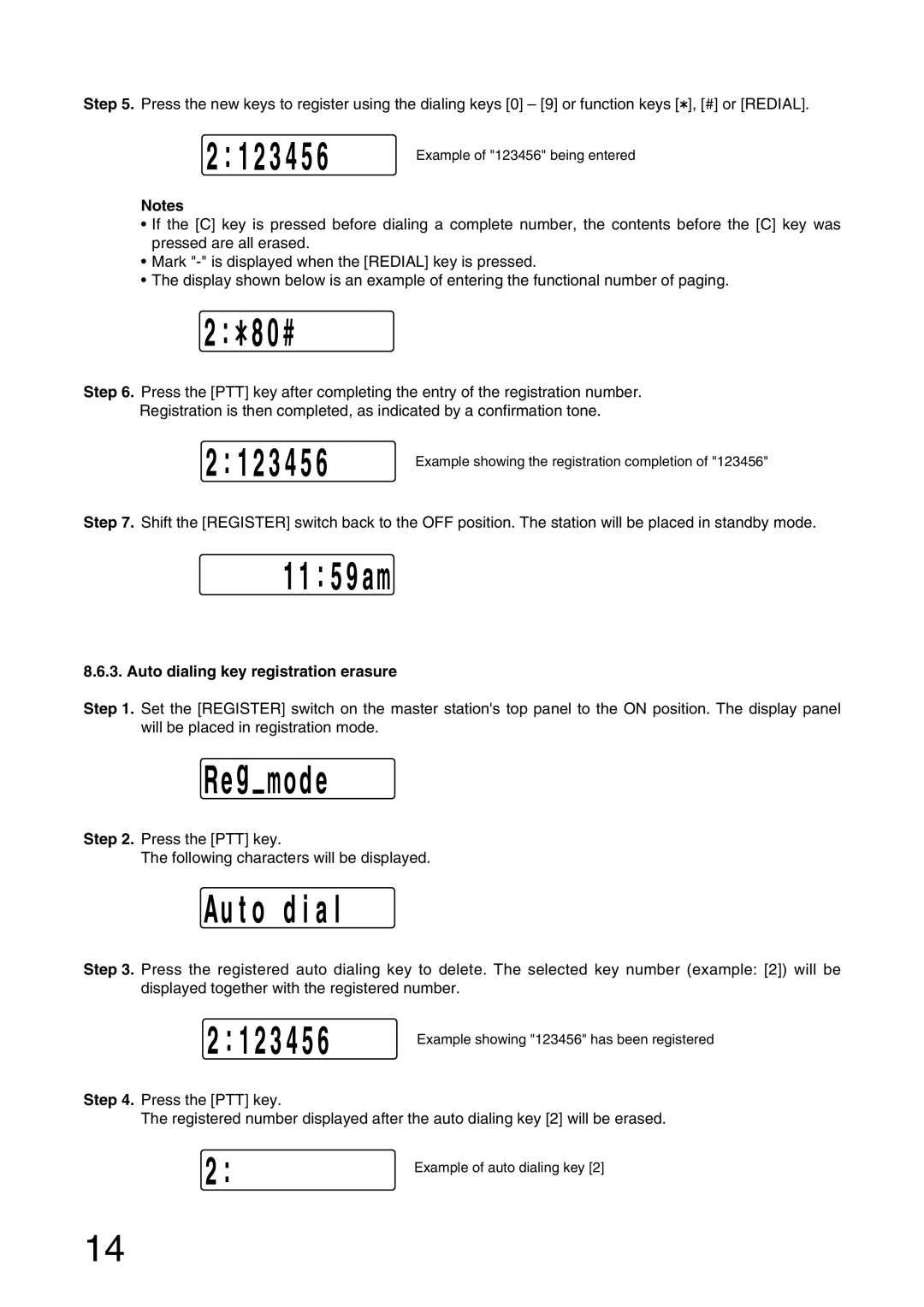 Aiphone AI-MS900 instruction manual 3456, Auto dialing key registration erasure 