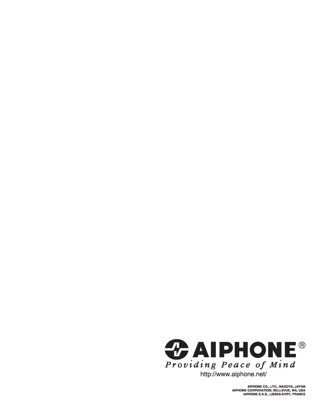 Aiphone FK1629 B 0811YZ operation manual 