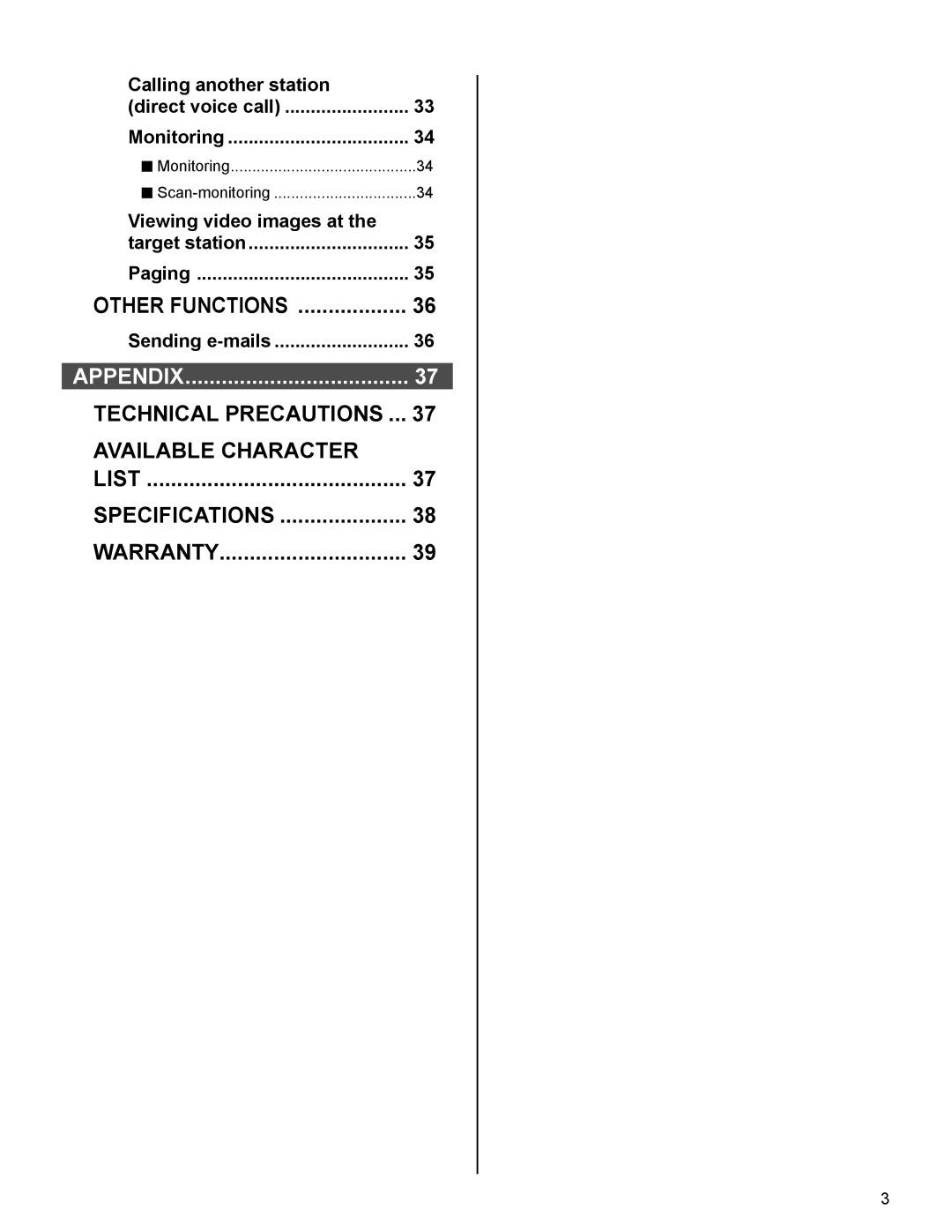 Aiphone FK1629 Calling another station Direct voice call Monitoring, Viewing video images at Target station Paging 