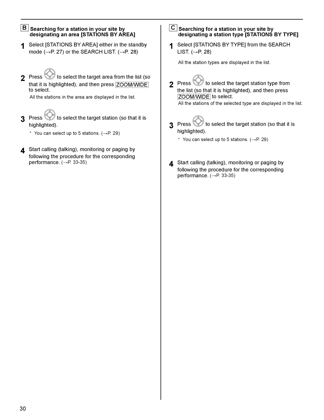 Aiphone FK1629 operation manual Press to select the target station so that it is highlighted 