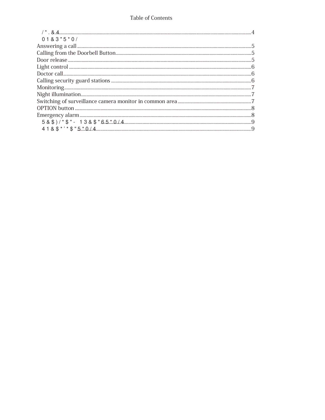 Aiphone GT-1M-L service manual Operation 