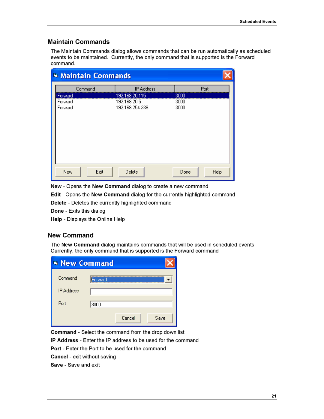 Aiphone IP EWST-POE manual Maintain Commands, New Command 