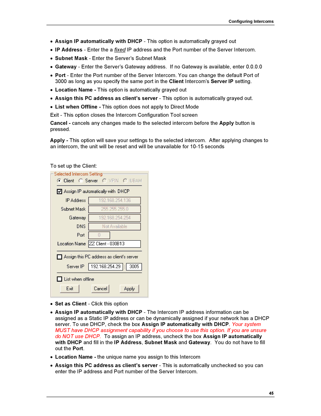 Aiphone IP EWST-POE manual Configuring Intercoms 