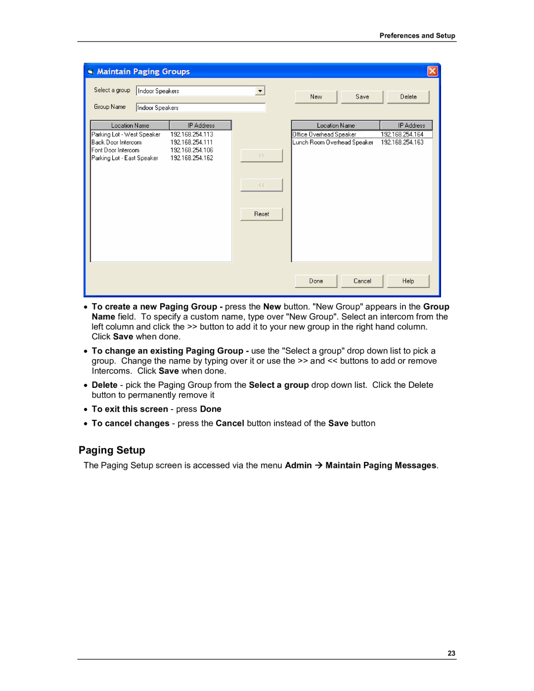 Aiphone IP-EWST manual Paging Setup 