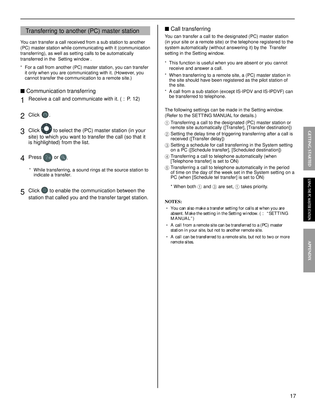 Aiphone IS-SOFT operation manual Communication transferring, Call transferring, Receive a call and communicate with it. →P 