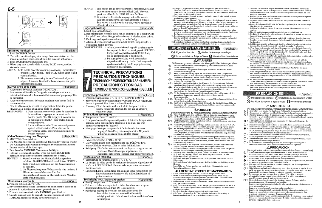 Aiphone JF-1MD, JF-1FD manual 