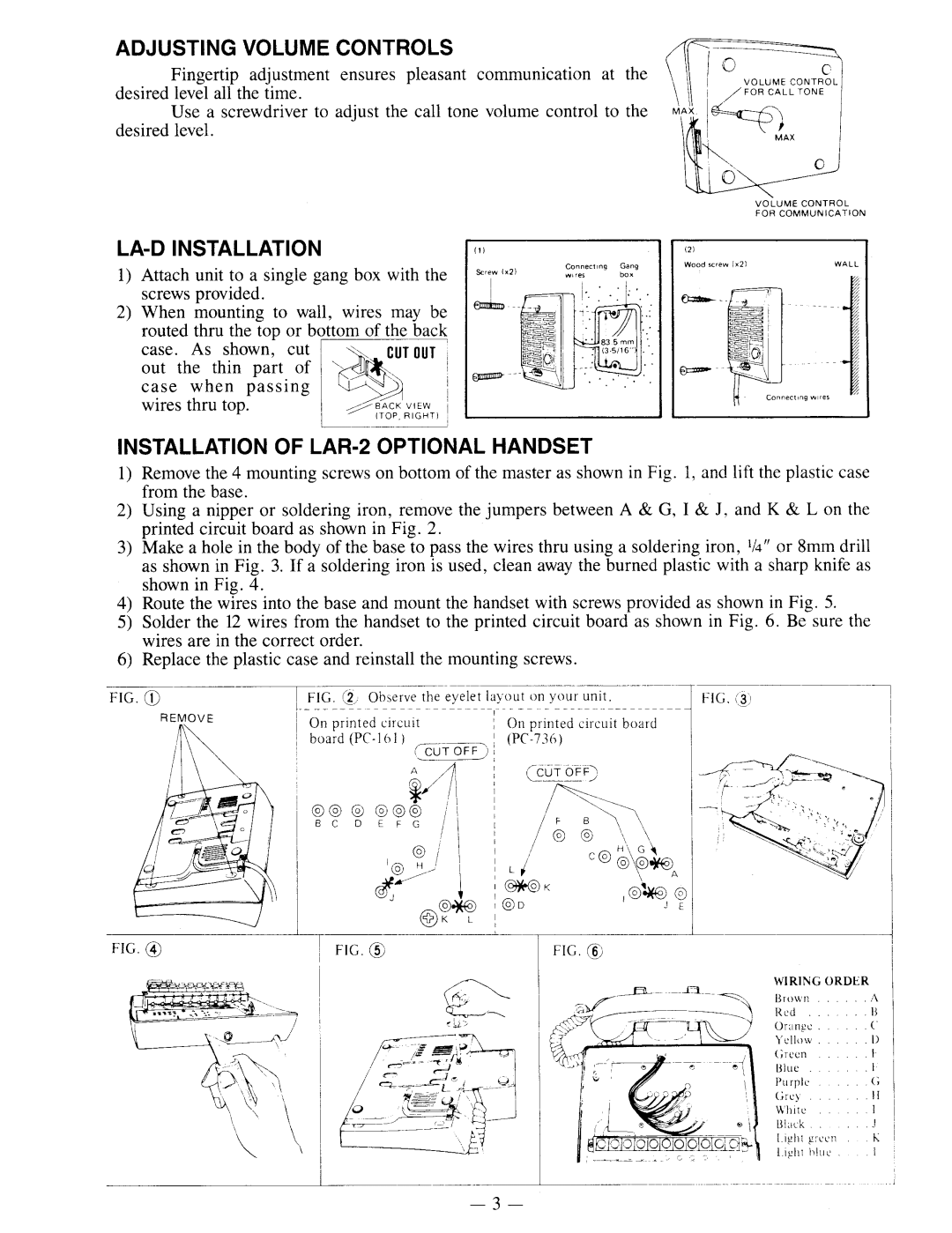 Aiphone LAF-20 manual 