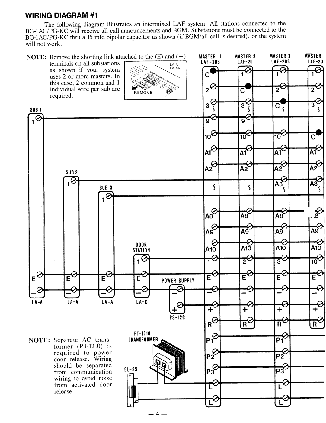 Aiphone LAF-20 manual 