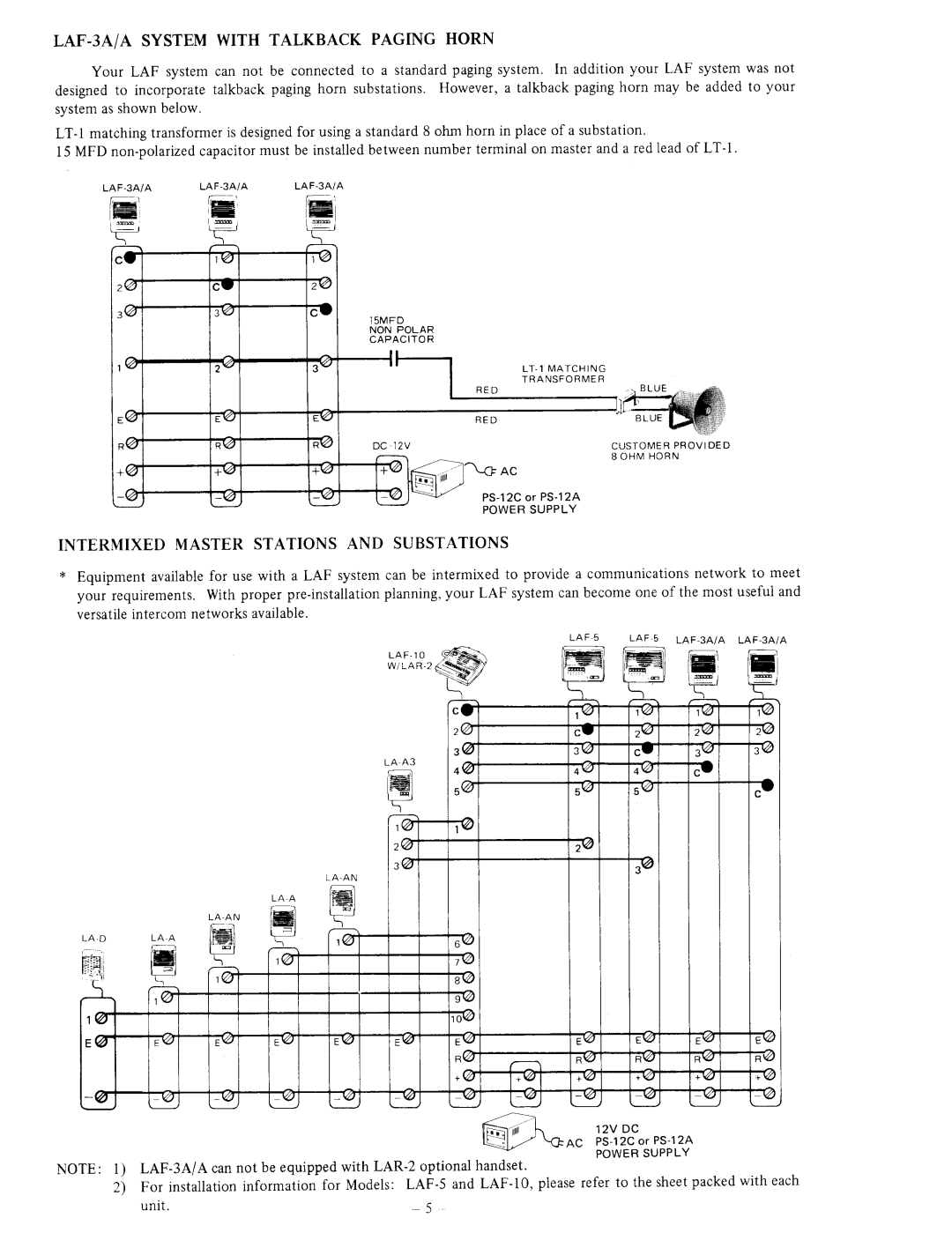 Aiphone LAF-3A manual 