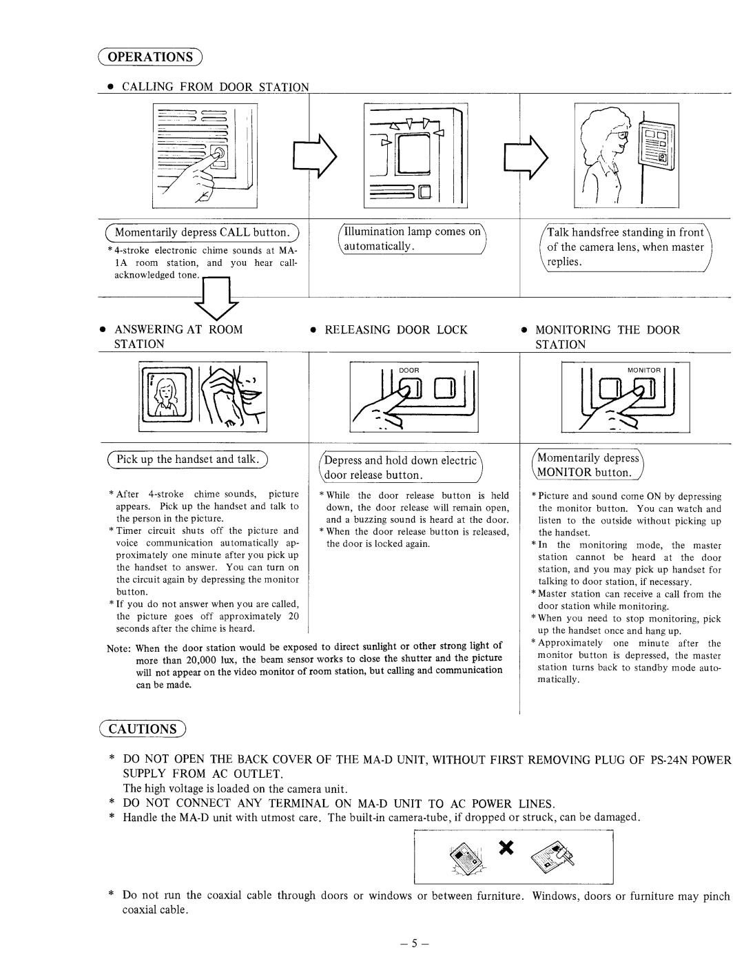 Aiphone MA-D manual 