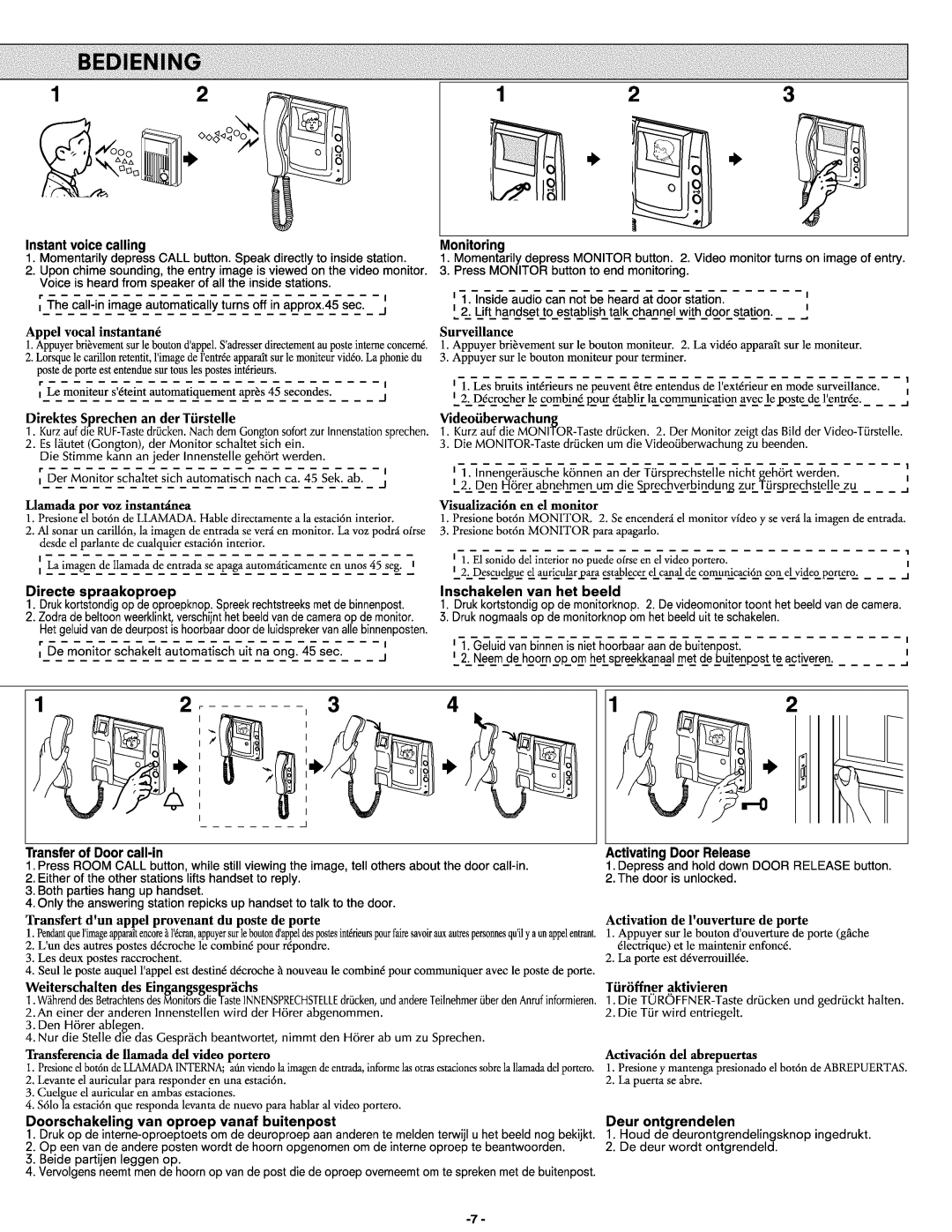 Aiphone Mk-1hd, Mk-1gd manual 