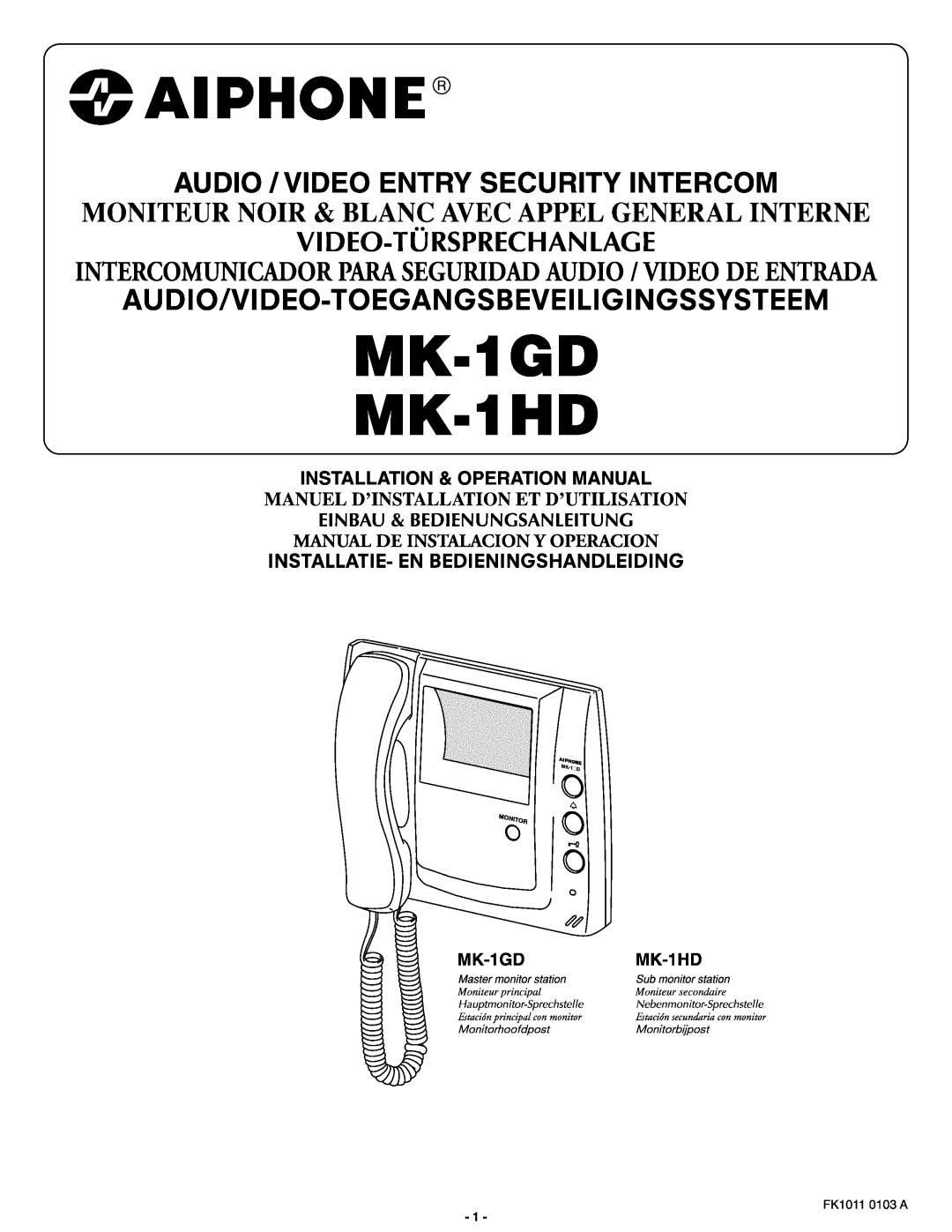 Aiphone Mk-1gd manual 