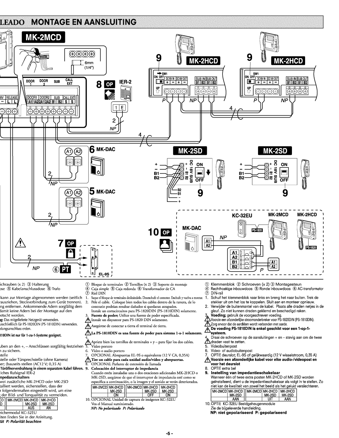 Aiphone MK-2HCD, Mk-2mcd manual 