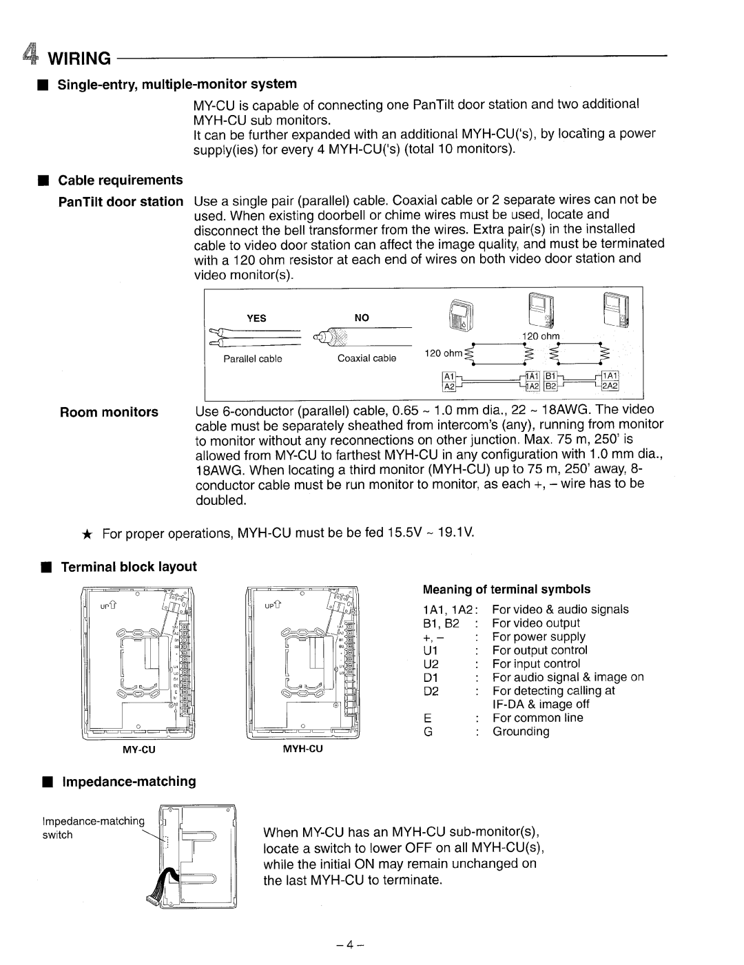 Aiphone My-Cu manual 