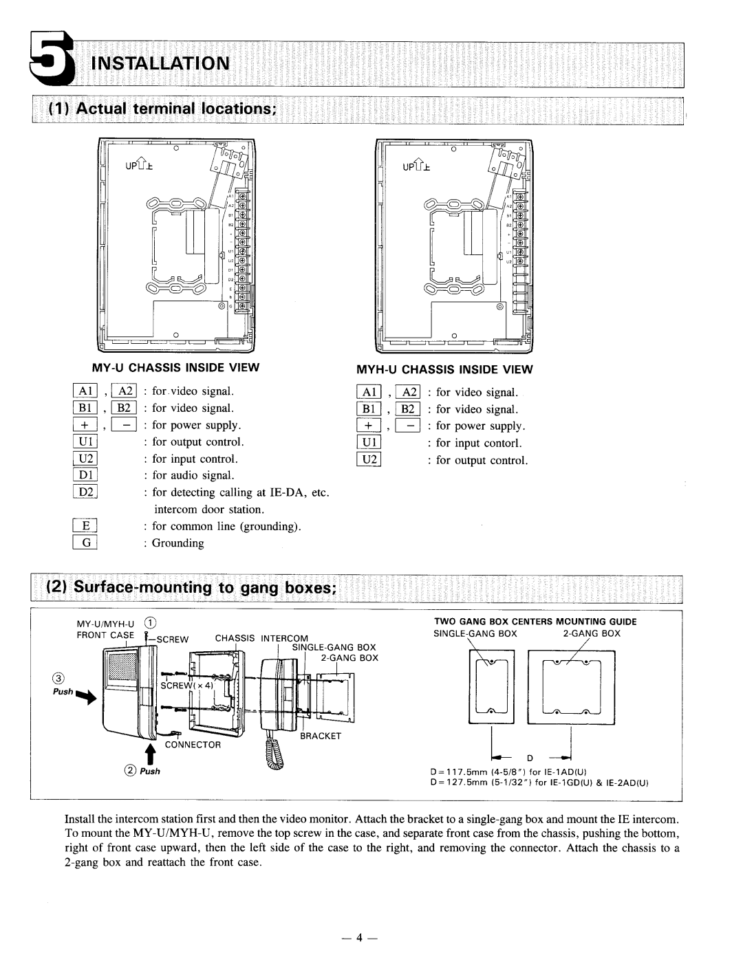 Aiphone MY-U manual 
